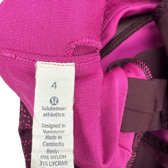 Lululemon Ready, Set, Sweat Tank In Star Pixel Raspberry Bordeaux Drama Size 4 - Picture 9 of 9